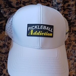 White Pickleball Addiction Cap